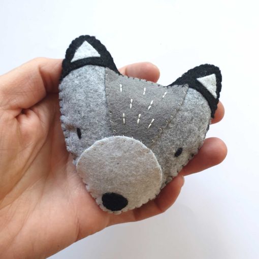 Kit Creatif Diy Loup En Feutrine Alienor Atinault Creations